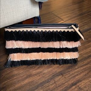Stella and Dot fringe clutch purse